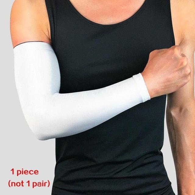 1PC Ice Fabric Summer UV Protection Running Basketball Volleyball Cycling Sunscreen Sports Arm Sleeve The Clothing Company Sydney
