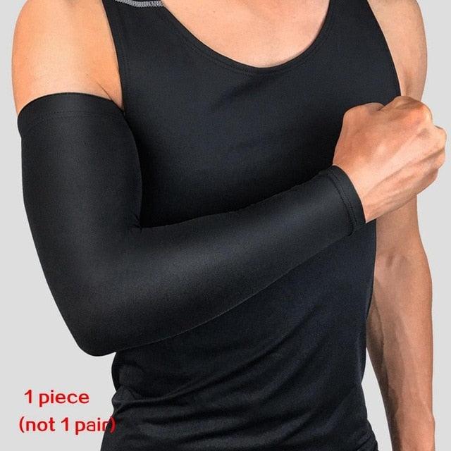 1PC Ice Fabric Summer UV Protection Running Basketball Volleyball Cycling Sunscreen Sports Arm Sleeve The Clothing Company Sydney