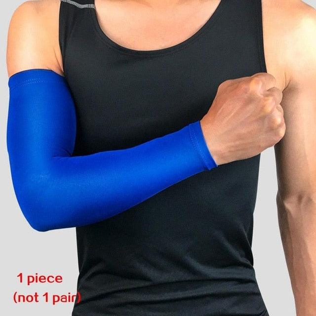 1PC Ice Fabric Summer UV Protection Running Basketball Volleyball Cycling Sunscreen Sports Arm Sleeve The Clothing Company Sydney