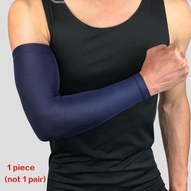 1PC Ice Fabric Summer UV Protection Running Basketball Volleyball Cycling Sunscreen Sports Arm Sleeve The Clothing Company Sydney