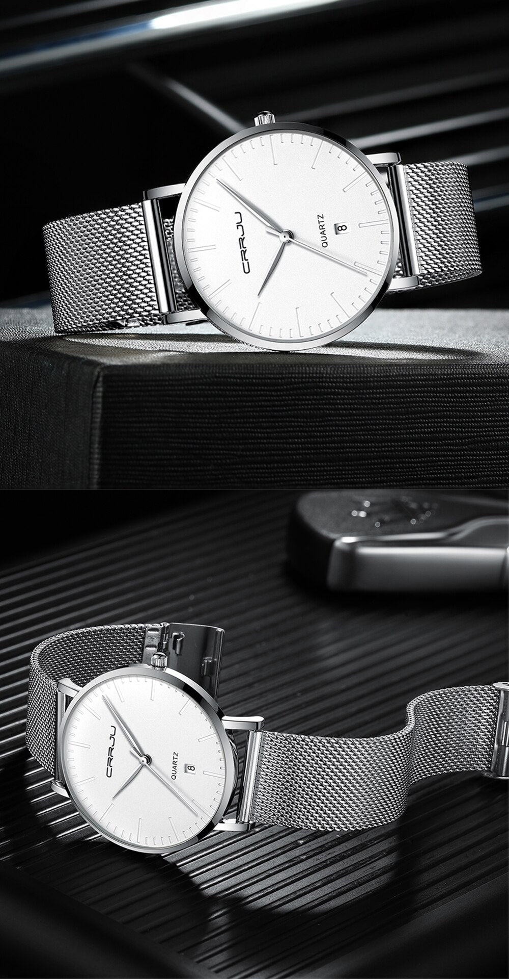 Men's Luxury Blue Waterproof Ultra Thin Date Simple Casual Quartz Watch The Clothing Company Sydney