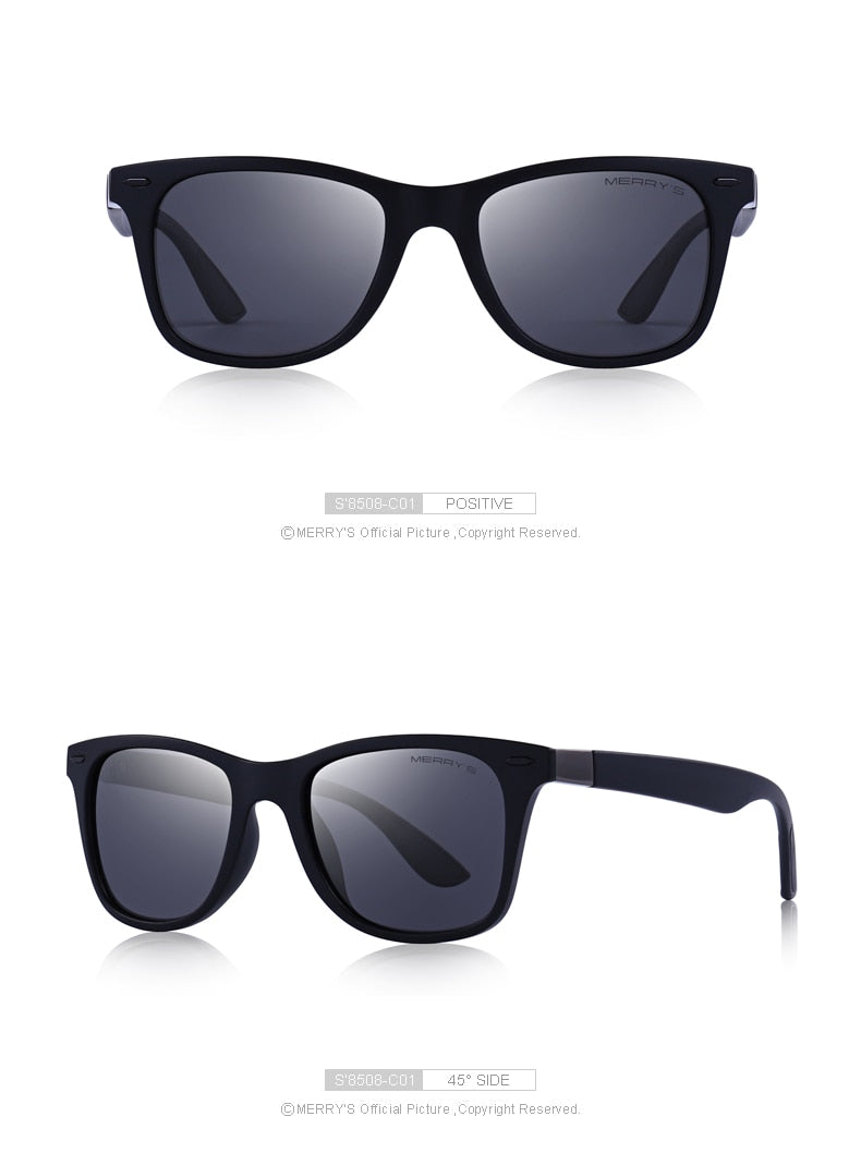 Unisex Classic Retro Rivet Polarized Lighter Design Square Frame Sunglasses Lighter Design Square Frame with UV Protection The Clothing Company Sydney