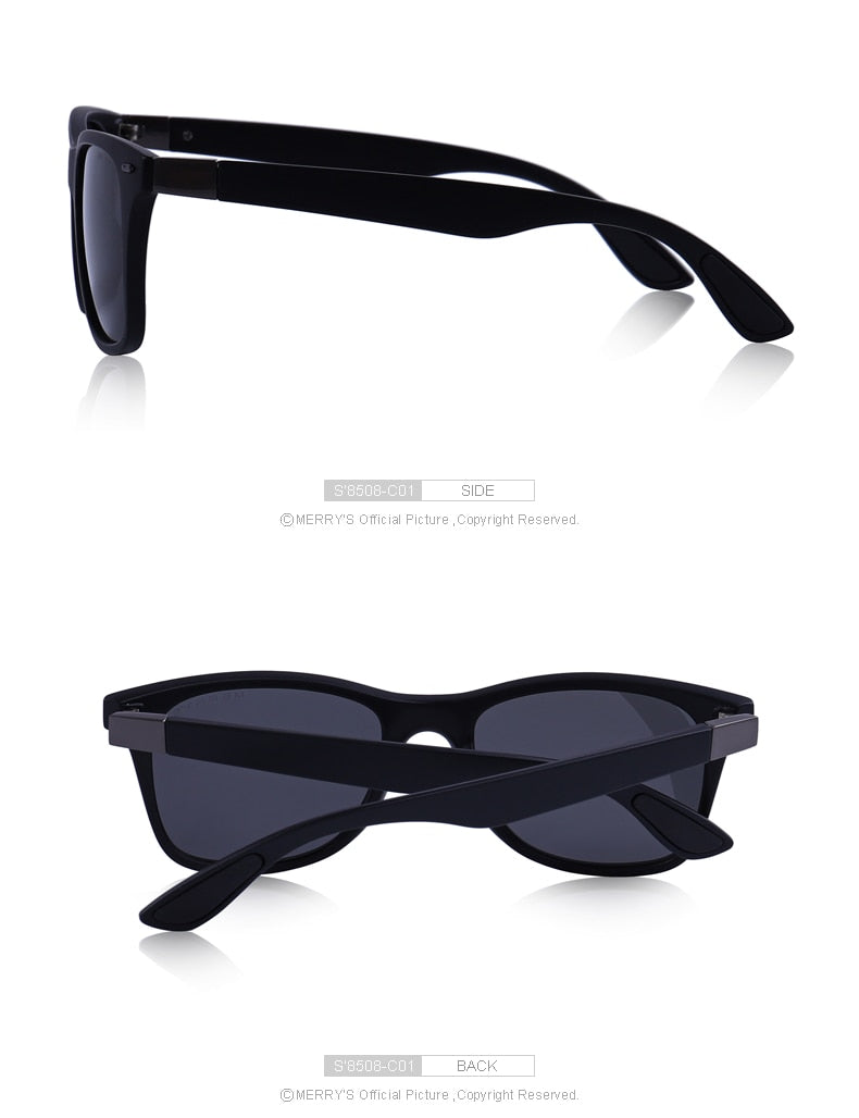 Unisex Classic Retro Rivet Polarized Lighter Design Square Frame Sunglasses Lighter Design Square Frame with UV Protection The Clothing Company Sydney