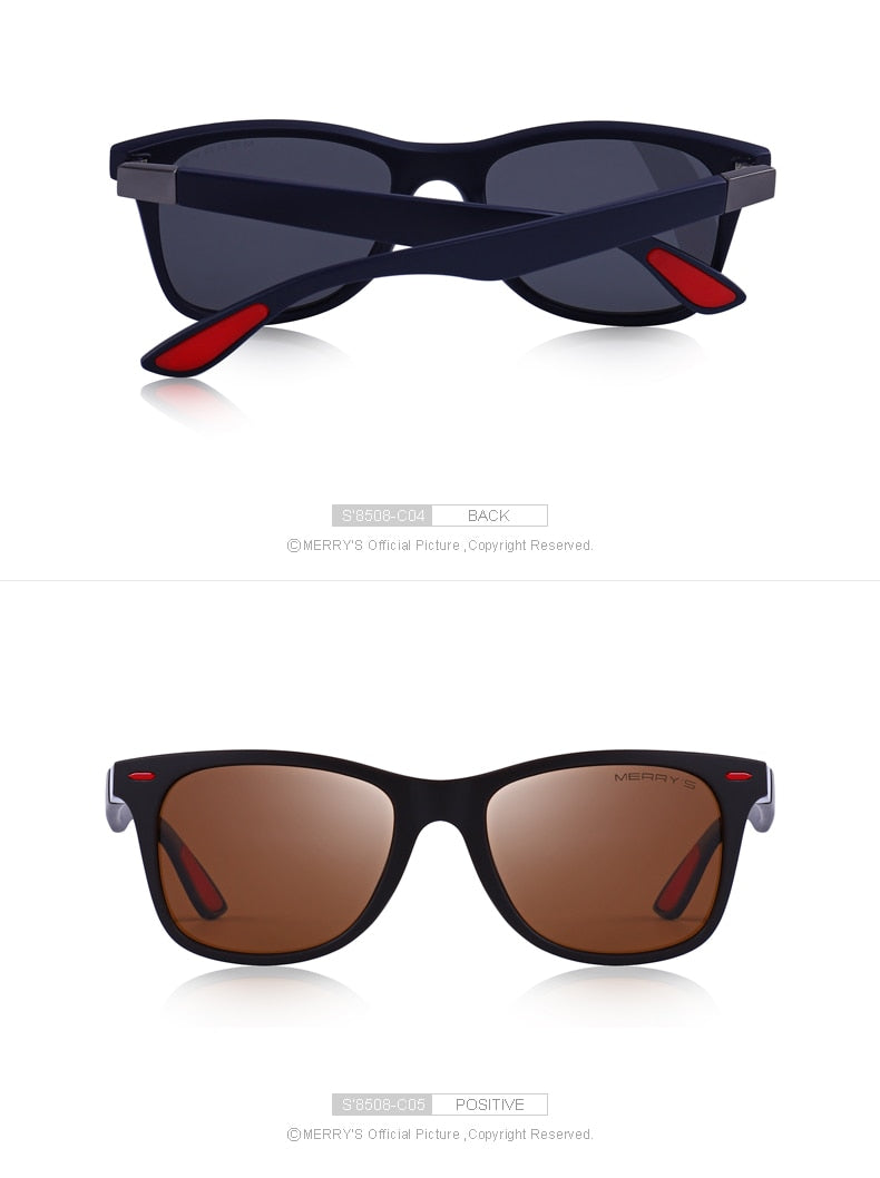 Unisex Classic Retro Rivet Polarized Lighter Design Square Frame Sunglasses Lighter Design Square Frame with UV Protection The Clothing Company Sydney