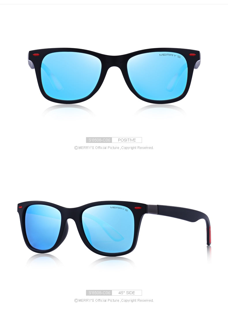 Unisex Classic Retro Rivet Polarized Lighter Design Square Frame Sunglasses Lighter Design Square Frame with UV Protection The Clothing Company Sydney