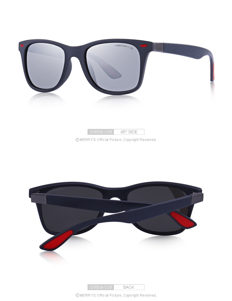 Unisex Classic Retro Rivet Polarized Lighter Design Square Frame Sunglasses Lighter Design Square Frame with UV Protection The Clothing Company Sydney