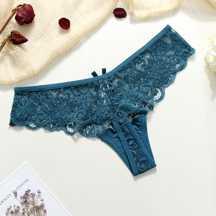 3 Piece Lace Sexy G-String Briefs Lingerie Low Waist Cotton T-back Female Underwear Panties The Clothing Company Sydney