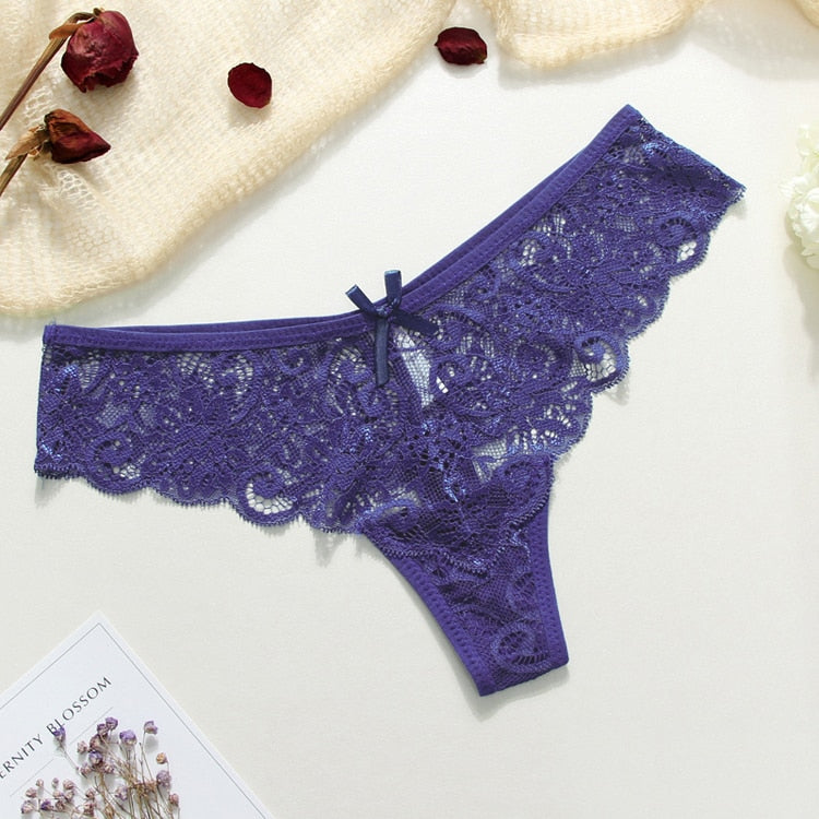 3 Piece Lace Sexy G-String Briefs Lingerie Low Waist Cotton T-back Female Underwear Panties The Clothing Company Sydney