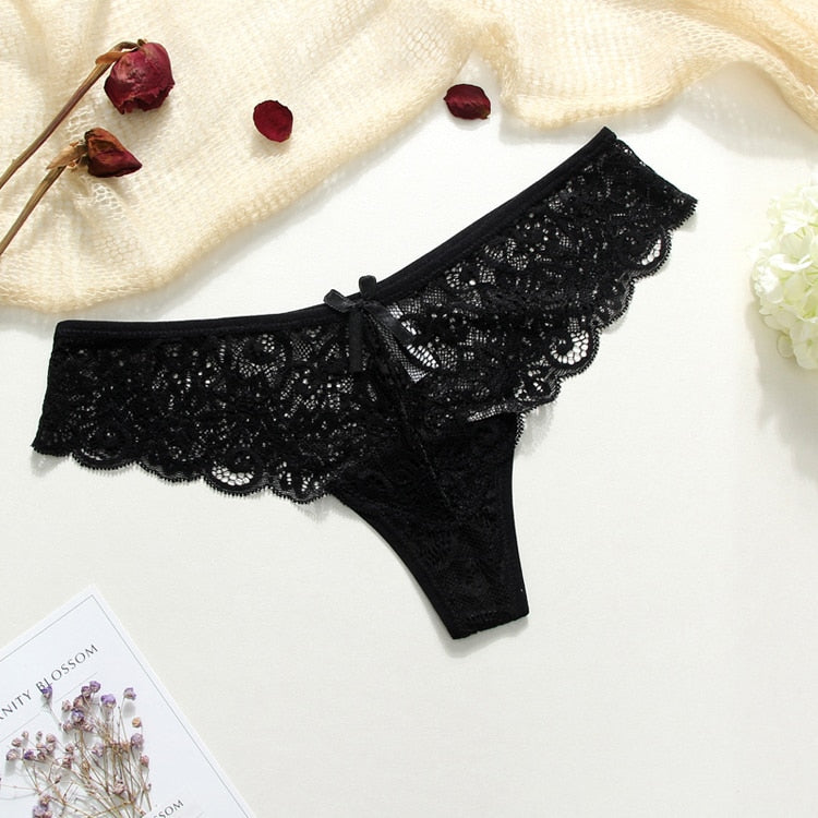 3 Piece Lace Sexy G-String Briefs Lingerie Low Waist Cotton T-back Female Underwear Panties The Clothing Company Sydney