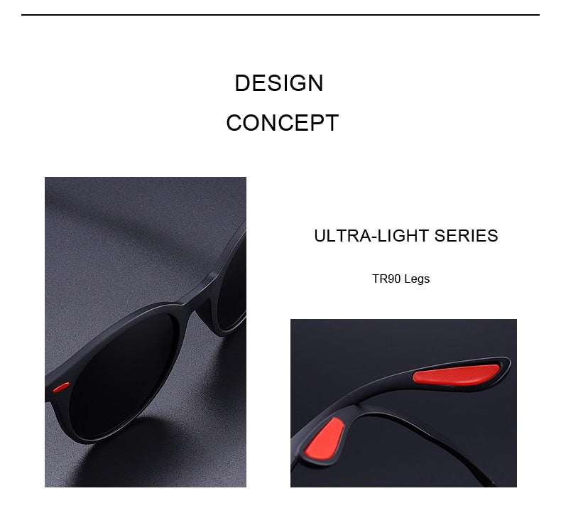 Designer Men's & Women's Classic Retro Rivet Polarized Sunglasses TR90 Legs Lighter Design Oval Frame UV400 Protection Polarized Sunglasses The Clothing Company Sydney
