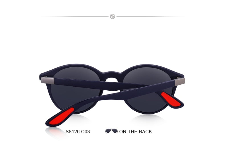 Designer Men's & Women's Classic Retro Rivet Polarized Sunglasses TR90 Legs Lighter Design Oval Frame UV400 Protection Polarized Sunglasses The Clothing Company Sydney