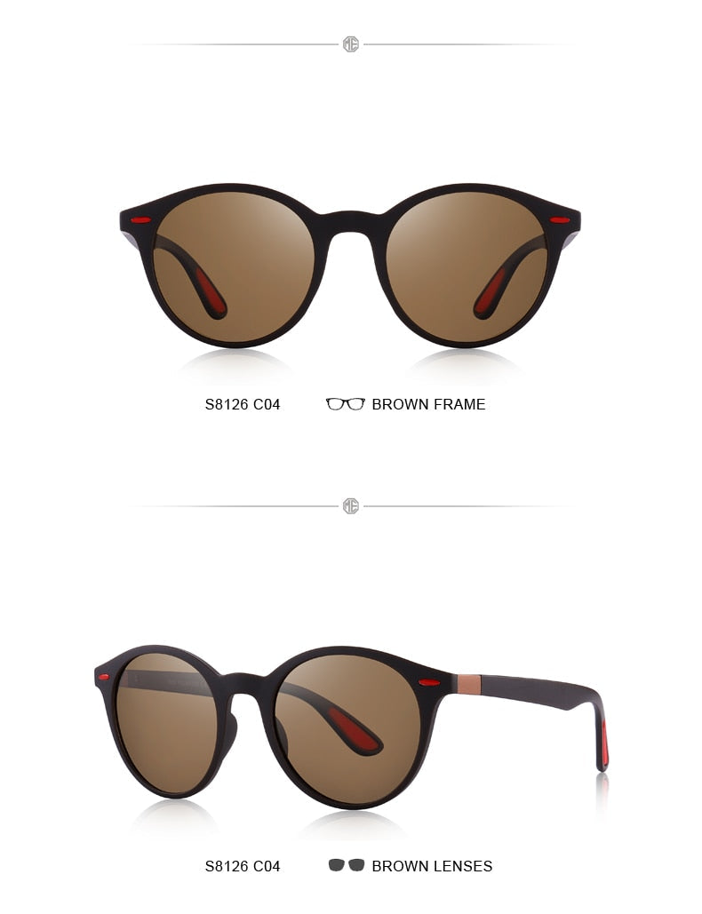 Designer Men's & Women's Classic Retro Rivet Polarized Sunglasses TR90 Legs Lighter Design Oval Frame UV400 Protection Polarized Sunglasses The Clothing Company Sydney