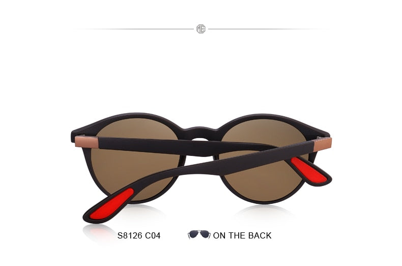 Designer Men's & Women's Classic Retro Rivet Polarized Sunglasses TR90 Legs Lighter Design Oval Frame UV400 Protection Polarized Sunglasses The Clothing Company Sydney