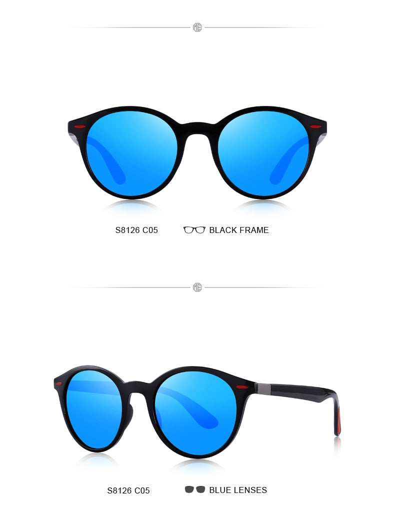 Designer Men's & Women's Classic Retro Rivet Polarized Sunglasses TR90 Legs Lighter Design Oval Frame UV400 Protection Polarized Sunglasses The Clothing Company Sydney
