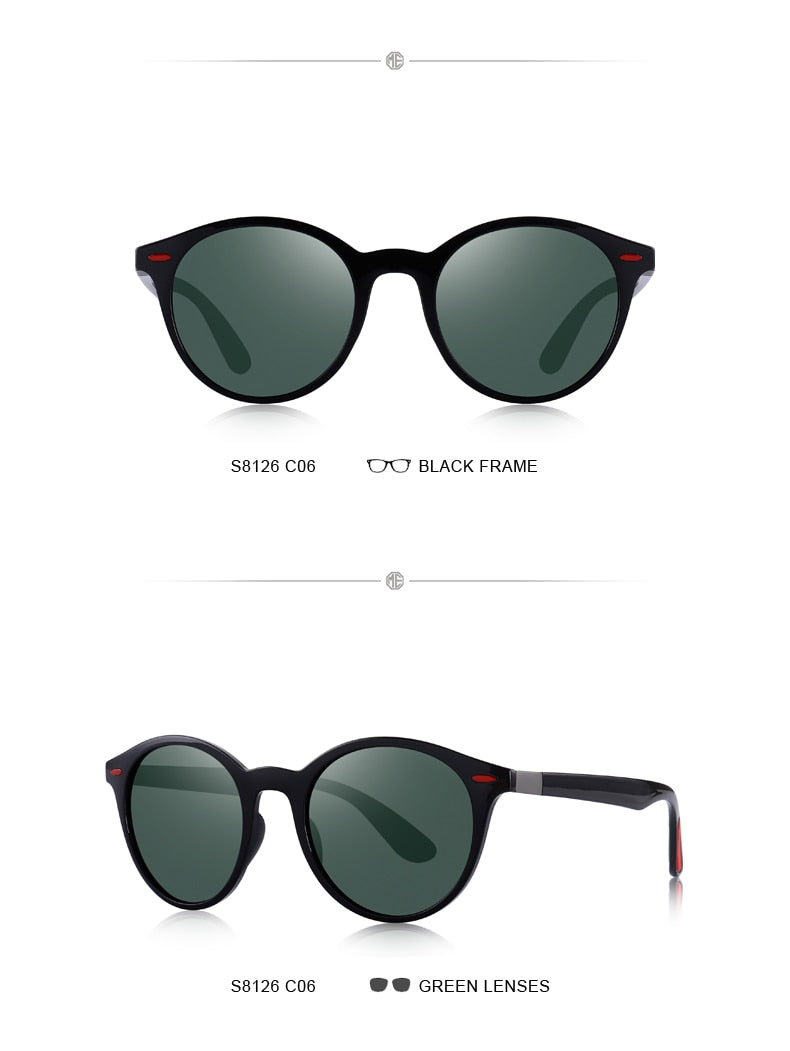 Designer Men's & Women's Classic Retro Rivet Polarized Sunglasses TR90 Legs Lighter Design Oval Frame UV400 Protection Polarized Sunglasses The Clothing Company Sydney