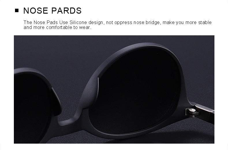 Designer Men's & Women's Classic Retro Rivet Polarized Sunglasses TR90 Legs Lighter Design Oval Frame UV400 Protection Polarized Sunglasses The Clothing Company Sydney