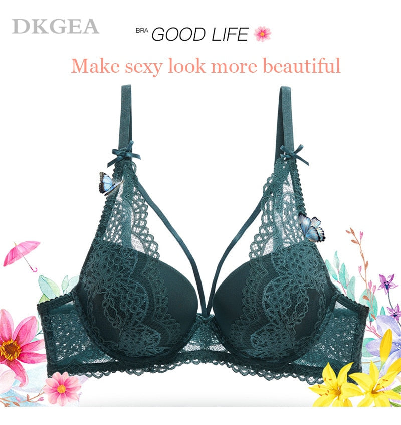 2 Piece Push Up Brassiere Cotton Sexy Bra Panties Embroidery Lace Lingerie Underwear Set The Clothing Company Sydney