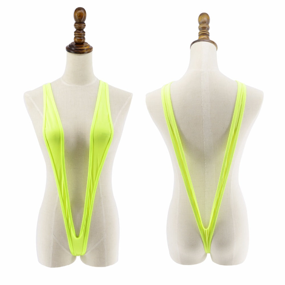 One piece Micro Bikini Monokini Micro G String Swimsuit in Semi Sheer Swimwear The Clothing Company Sydney