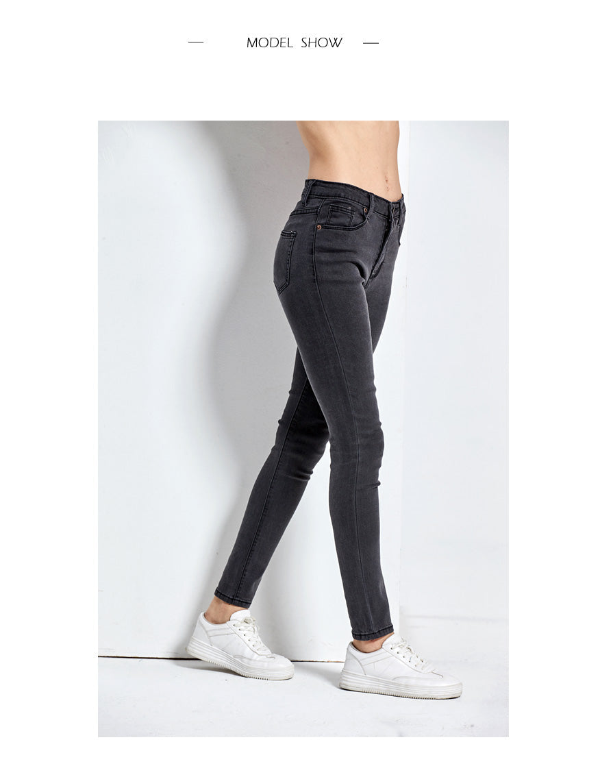Vintage Fit High Waist  Elastic Denim Skinny Jeans Classic Pencil Pants The Clothing Company Sydney