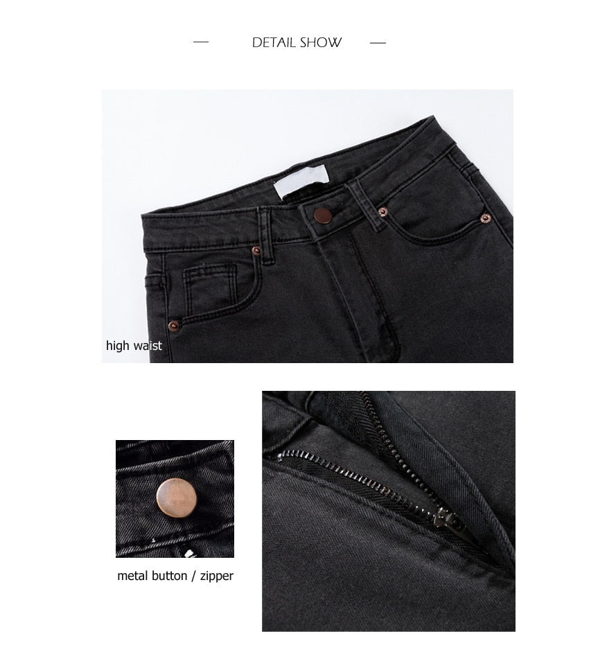 Vintage Fit High Waist  Elastic Denim Skinny Jeans Classic Pencil Pants The Clothing Company Sydney