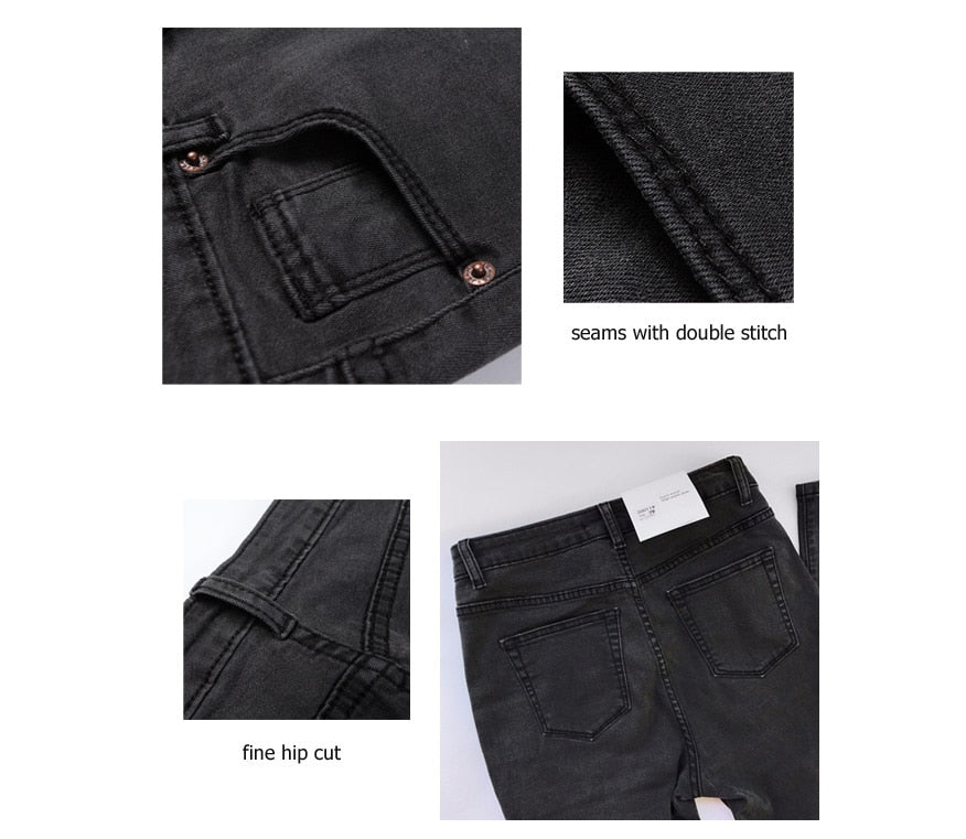 Vintage Fit High Waist  Elastic Denim Skinny Jeans Classic Pencil Pants The Clothing Company Sydney