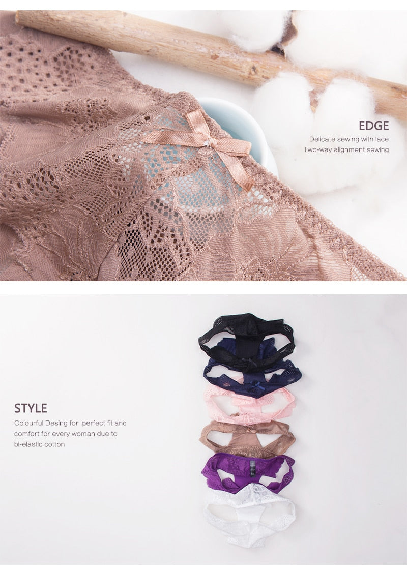 3 Pack Lace Panties Seamless Underwear Floral Cotton Mix Transparent Bikini Briefs The Clothing Company Sydney