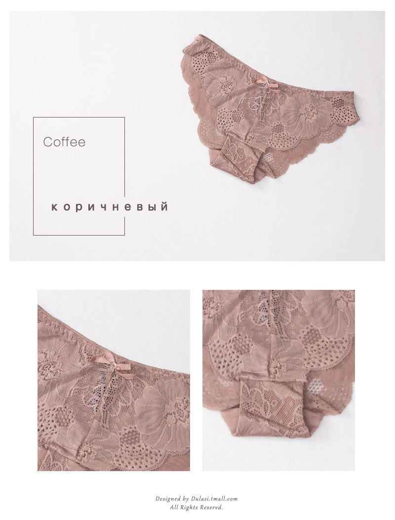 3 Pack Lace Panties Seamless Underwear Floral Cotton Mix Transparent Bikini Briefs The Clothing Company Sydney