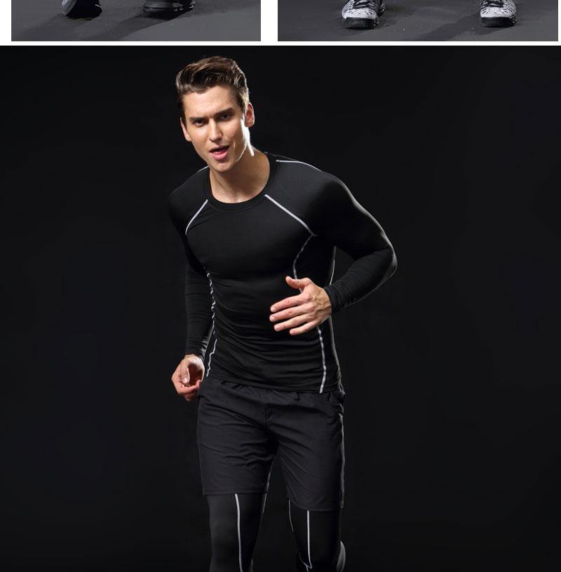3 Piece Men Gym running sets compression Gym Fitness tight sets sportswear sport basketball jerseys training kit The Clothing Company Sydney