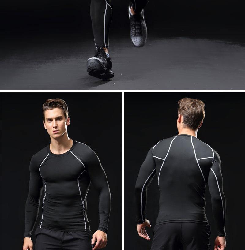 3 Piece Men Gym running sets compression Gym Fitness tight sets sportswear sport basketball jerseys training kit The Clothing Company Sydney