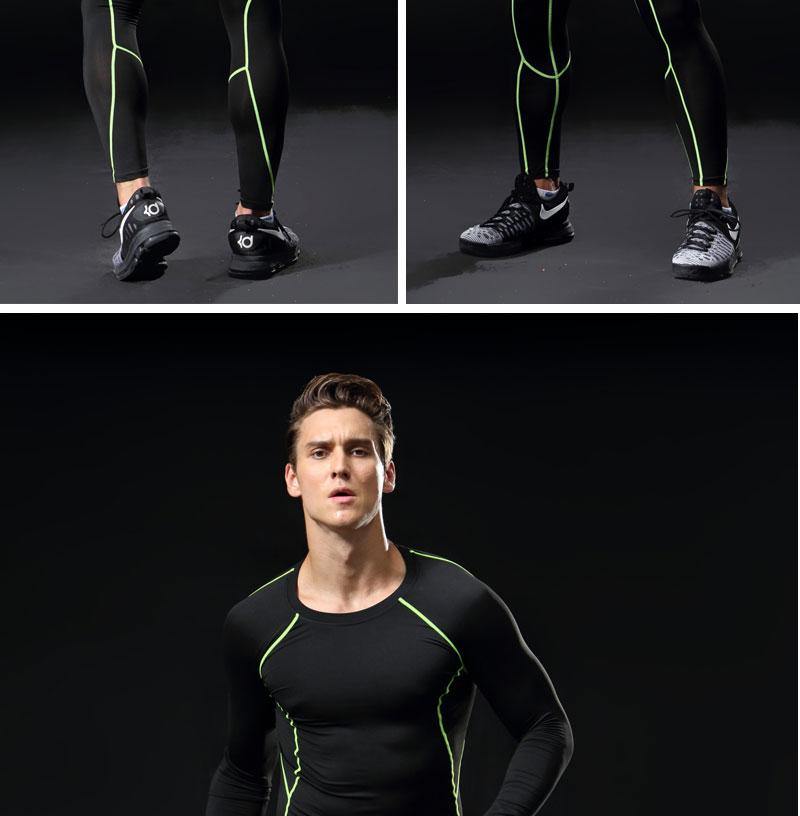 3 Piece Men Gym running sets compression Gym Fitness tight sets sportswear sport basketball jerseys training kit The Clothing Company Sydney