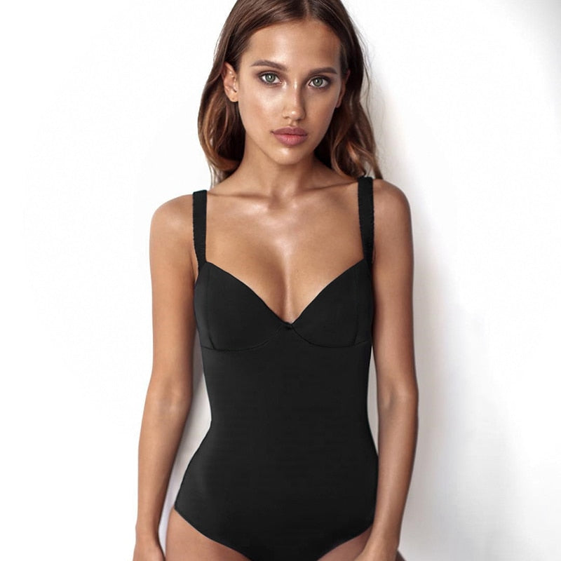 Deep V Neck Fashion Elegant Sexy Body Spaghetti Strap Bodycon Bodysuit The Clothing Company Sydney