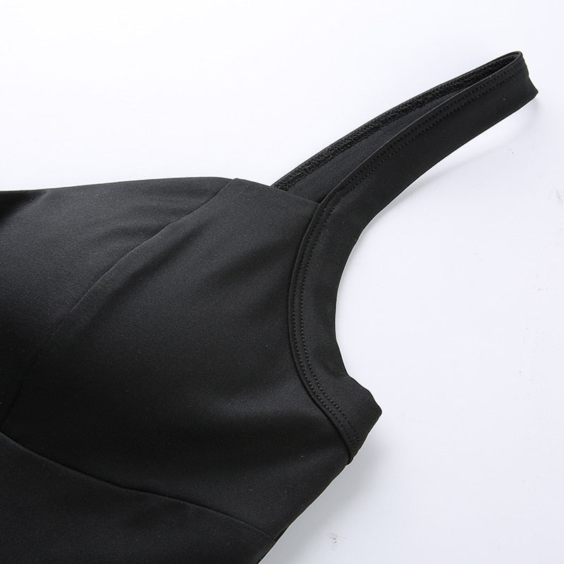 Deep V Neck Fashion Elegant Sexy Body Spaghetti Strap Bodycon Bodysuit The Clothing Company Sydney