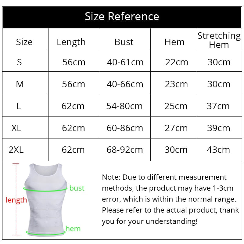 Men's Body Shapewear Corset Vest Shirt Compression Underwear Sports Vest The Clothing Company Sydney