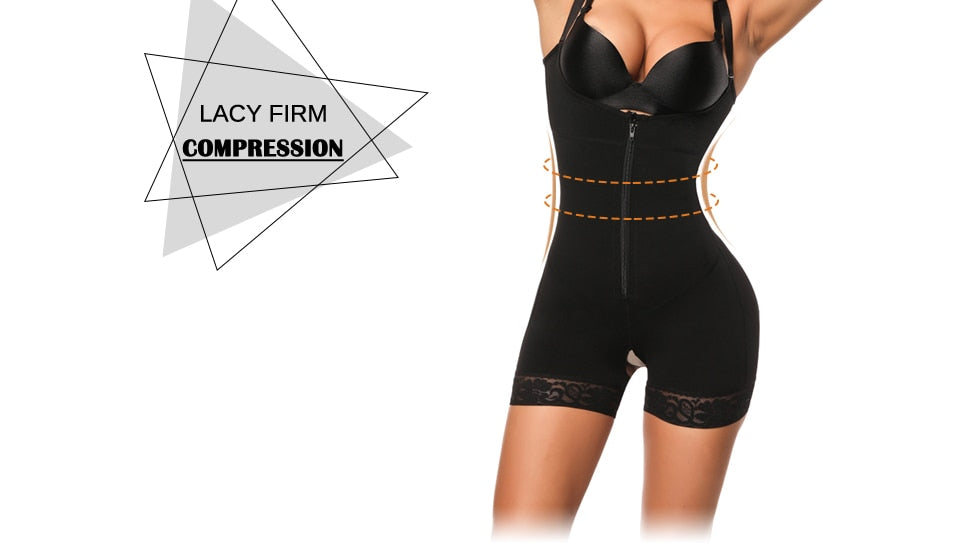 Clip and Zip Waist Lace Shaper Corset Control Shapewear Butt Lifter Strap Body Shaper Underwear Bodysuit Women The Clothing Company Sydney