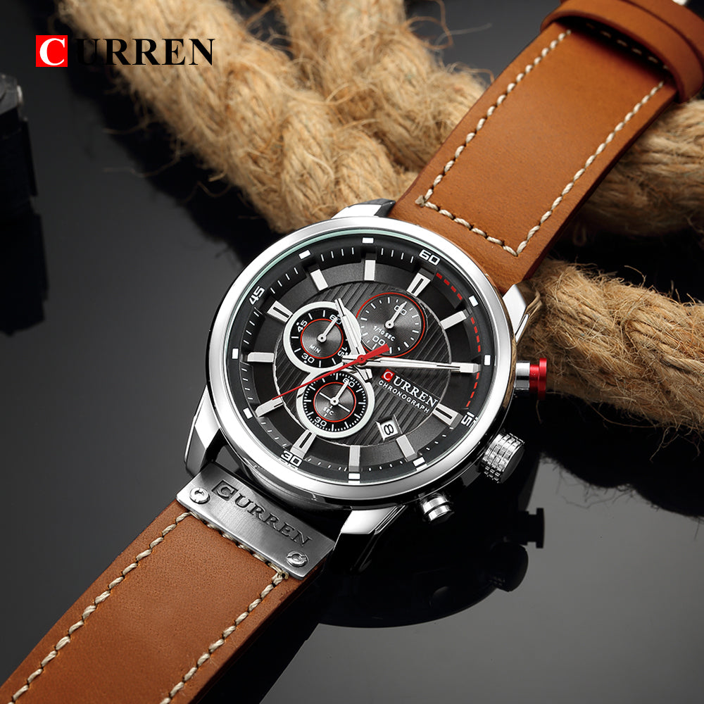 Luxury Analog Digital Leather Sports Men's Army Military Quartz Watch The Clothing Company Sydney