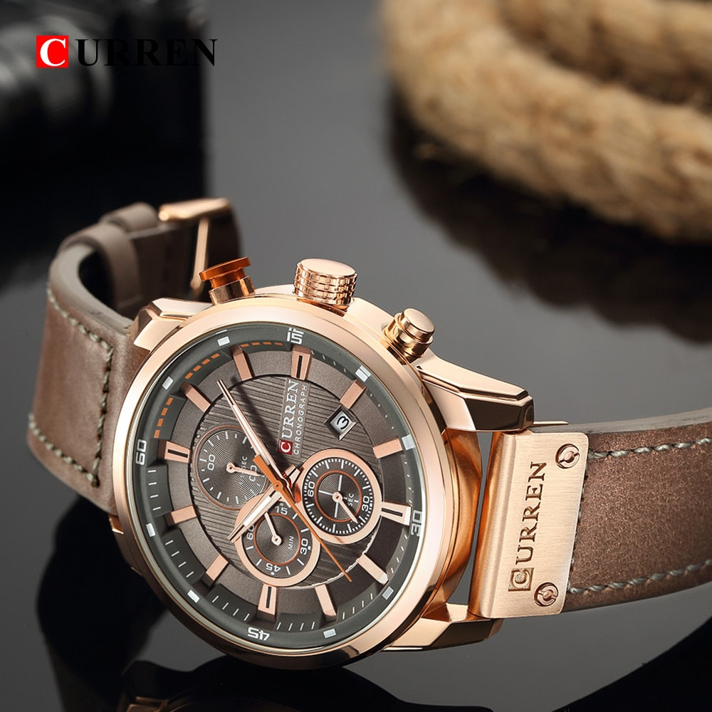 Luxury Analog Digital Leather Sports Men's Army Military Quartz Watch The Clothing Company Sydney