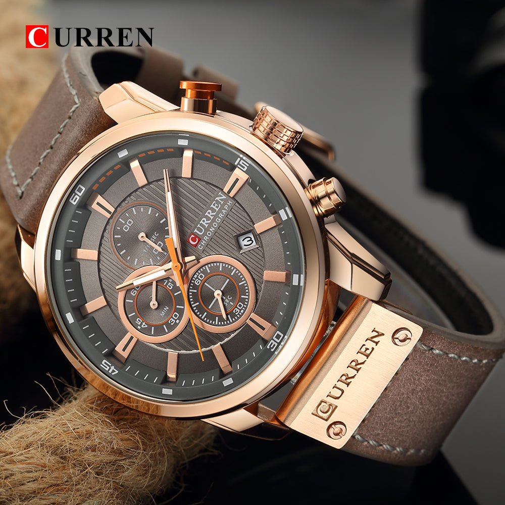 Luxury Analog Digital Leather Sports Men's Army Military Quartz Watch The Clothing Company Sydney
