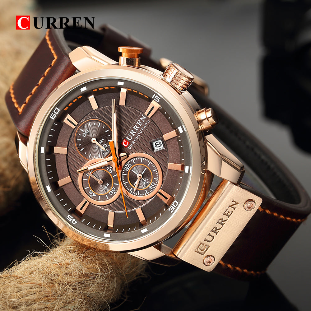 Luxury Analog Digital Leather Sports Men's Army Military Quartz Watch The Clothing Company Sydney
