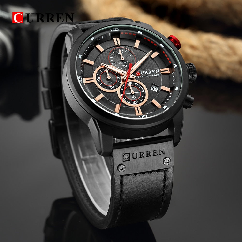 Luxury Analog Digital Leather Sports Men's Army Military Quartz Watch The Clothing Company Sydney