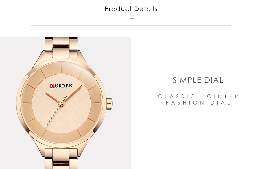 Top Brand Fashion Stainless Steel Band Quartz Wrist Watch Ladies Watches The Clothing Company Sydney