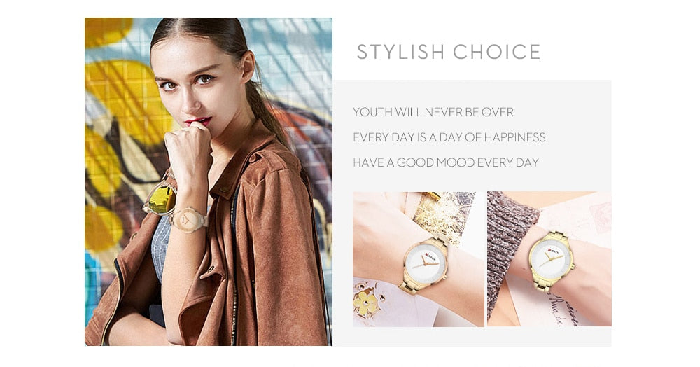 Top Brand Fashion Stainless Steel Band Quartz Wrist Watch Ladies Watches The Clothing Company Sydney