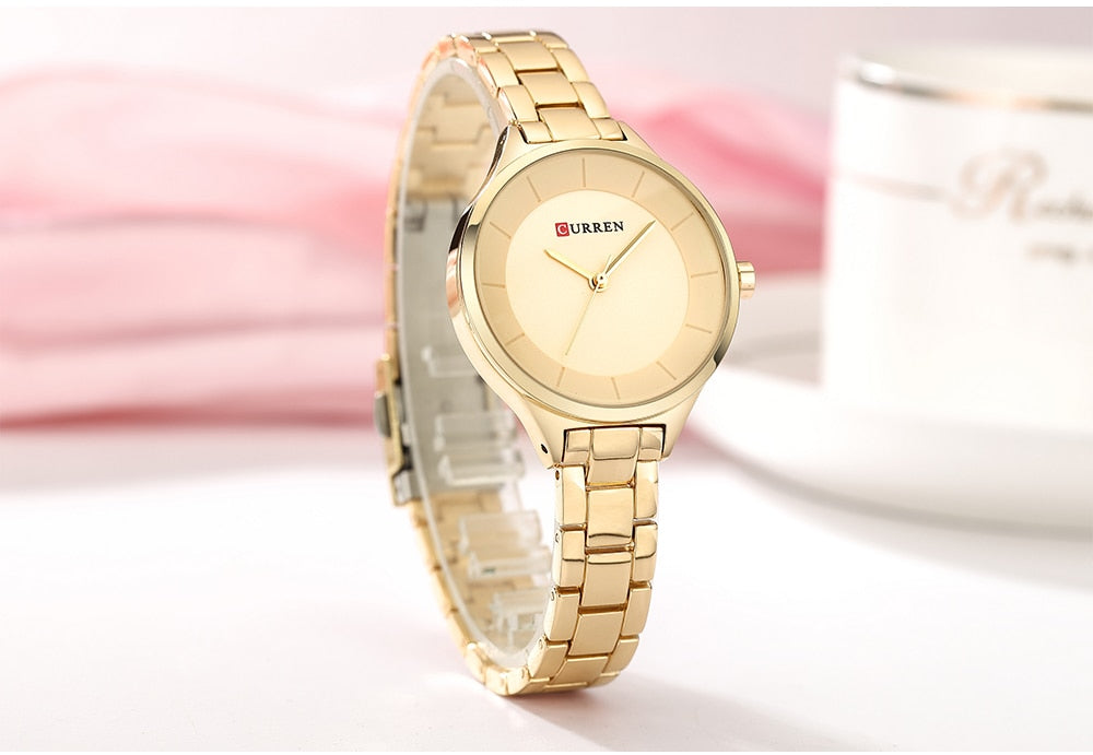 Top Brand Fashion Stainless Steel Band Quartz Wrist Watch Ladies Watches The Clothing Company Sydney