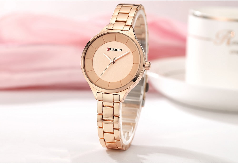 Top Brand Fashion Stainless Steel Band Quartz Wrist Watch Ladies Watches The Clothing Company Sydney