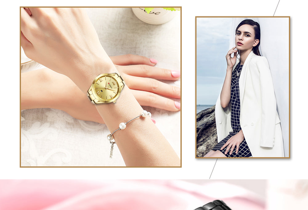 Top Brand Fashion Stainless Steel Band Quartz Wrist Watch Ladies Watches The Clothing Company Sydney