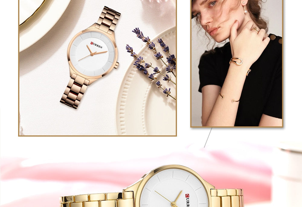 Top Brand Fashion Stainless Steel Band Quartz Wrist Watch Ladies Watches The Clothing Company Sydney