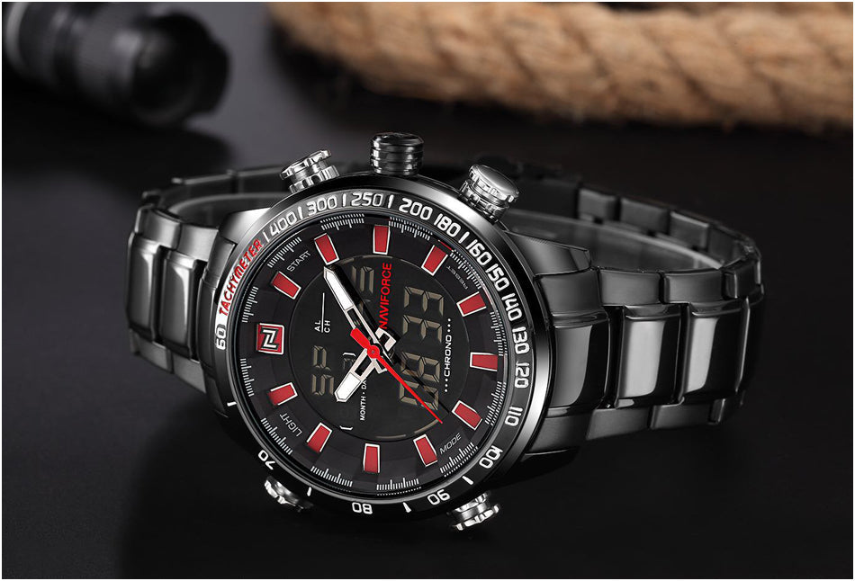 NAVIFORCE Mens Quartz Analog Watch Luxury Fashion Sport Wristwatch Waterproof Stainless Male Watches Clock Relogio Masculino The Clothing Company Sydney