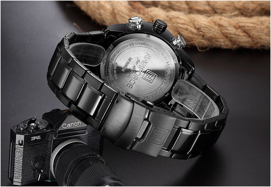 NAVIFORCE Mens Quartz Analog Watch Luxury Fashion Sport Wristwatch Waterproof Stainless Male Watches Clock Relogio Masculino The Clothing Company Sydney