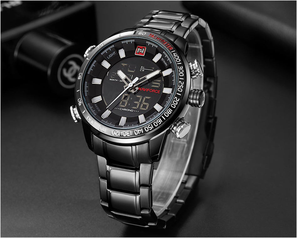 NAVIFORCE Mens Quartz Analog Watch Luxury Fashion Sport Wristwatch Waterproof Stainless Male Watches Clock Relogio Masculino The Clothing Company Sydney