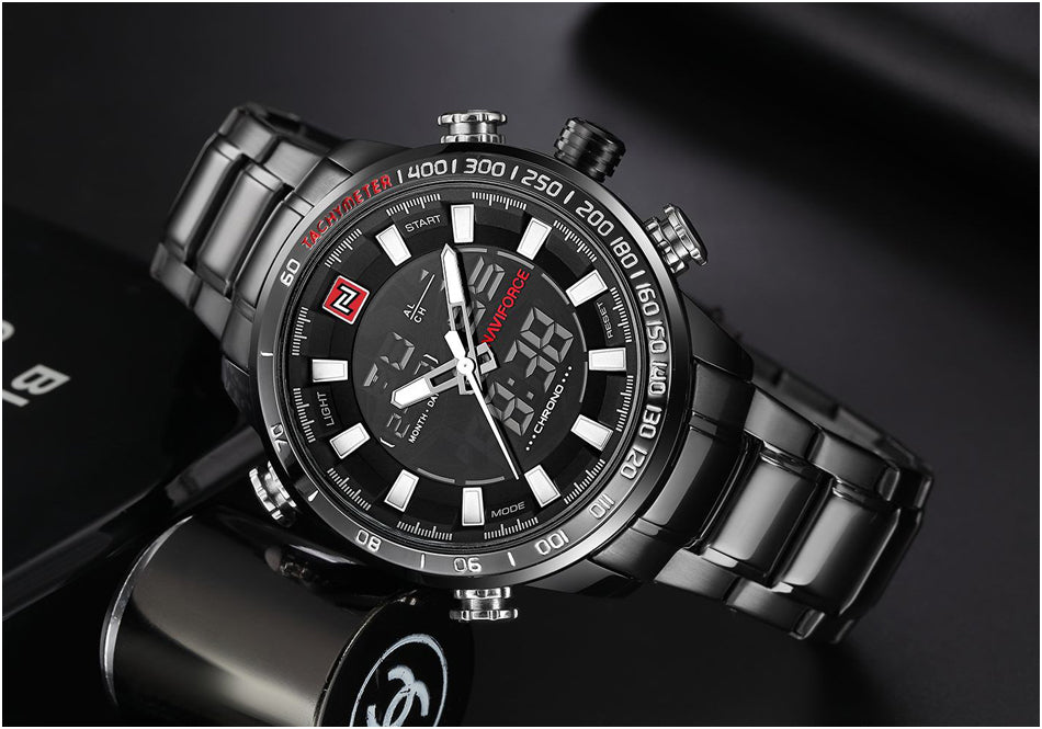 NAVIFORCE Mens Quartz Analog Watch Luxury Fashion Sport Wristwatch Waterproof Stainless Male Watches Clock Relogio Masculino The Clothing Company Sydney
