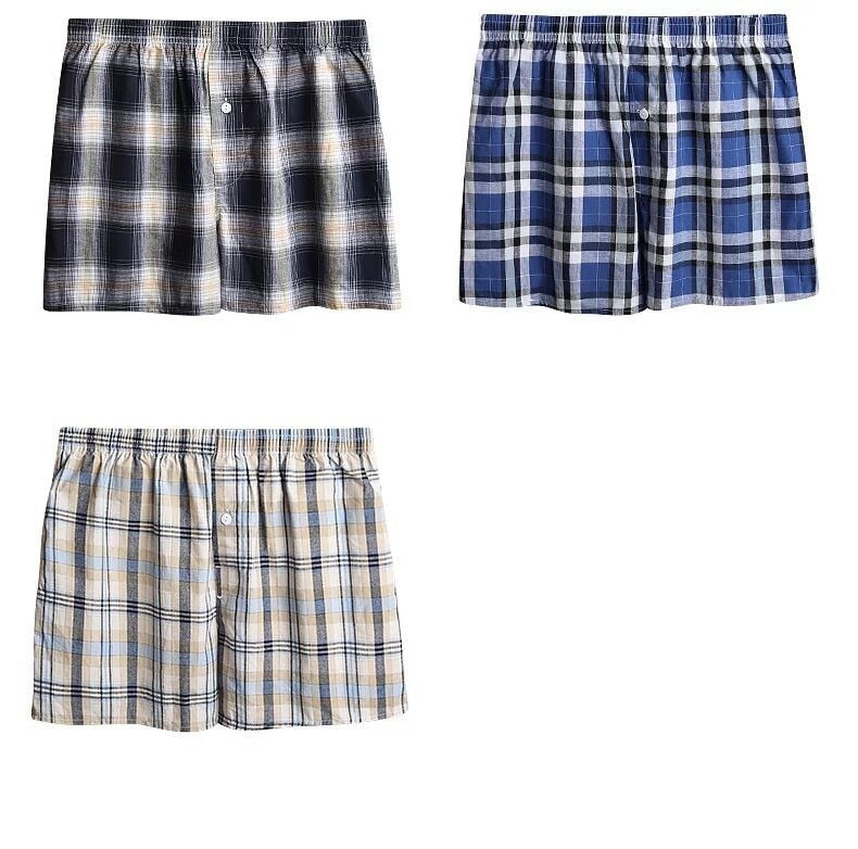 3 Pack Men's Underwear Cotton Loose Shorts Big Short Breathable Flexible Shorts Boxers Home Underpants The Clothing Company Sydney